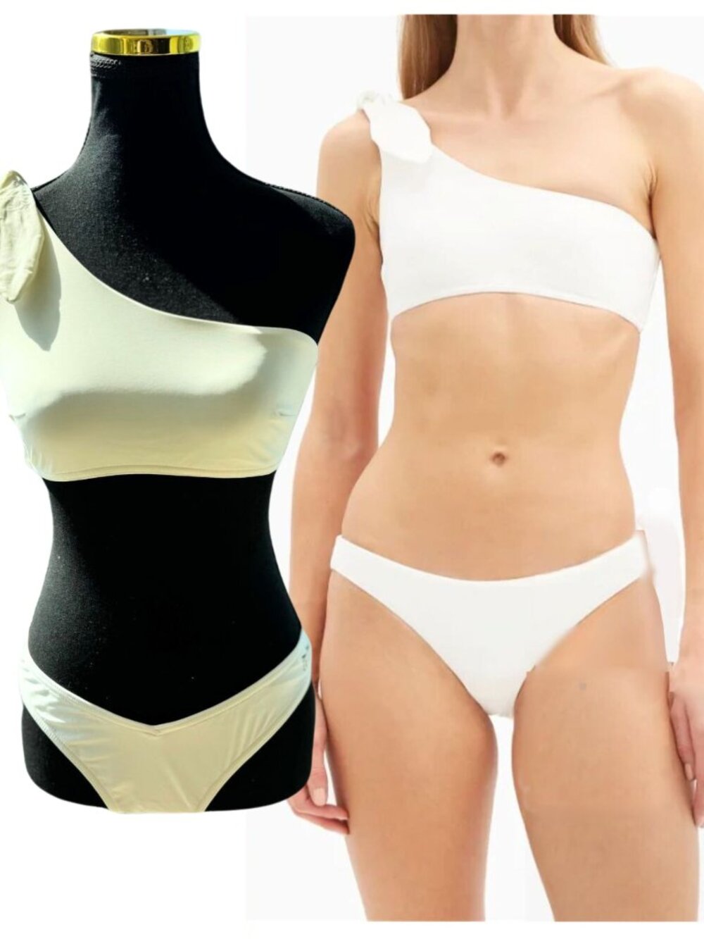 🆕 ZIMMERMANN 🧿 NWOT Riders Knotted One-Shoulder Bikini - Size 2 - US6/8
